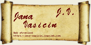 Jana Vasičin vizit kartica